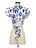 Shein Blue Short Sleeve Blouse Size 4 - photo 2