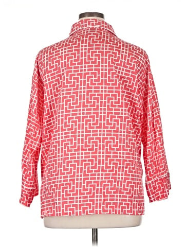 Natori 3/4 Sleeve Button-Down Shirt (view 2)