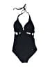 Seafolly Solid Black One Piece Swimsuit Size 12 - photo 1