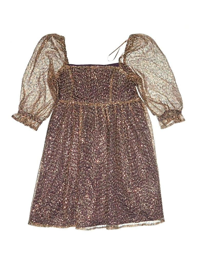 Pre-owned Assorted Brands Kids' Dress In Brown