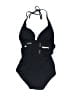 Seafolly Solid Black One Piece Swimsuit Size 12 - photo 2