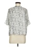 Ann Taylor LOFT 100% Polyester Metallic Silver Short Sleeve Blouse Size M - photo 1