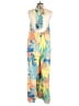 Flying Tomato 100% Polyester Tropical Yellow Jumpsuit Size L - photo 2