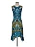 BCBGMAXAZRIA Paisley Blue Cocktail Dress Size XS - photo 1