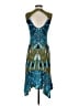BCBGMAXAZRIA Paisley Blue Cocktail Dress Size XS - photo 2