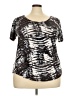 Willi Smith 100% Rayon Gray Short Sleeve Top Size 3X - photo 1