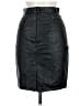 Assorted Brands Solid Black Faux Leather Skirt Size M - photo 2