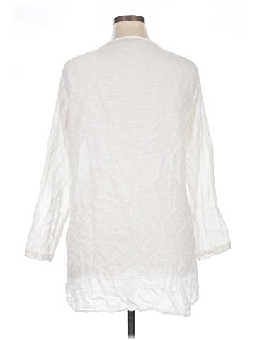 Flax 3/4 Sleeve Button-Down Shirt (view 2)