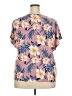 Shein Curve 100% Polyester Tropical Pink Short Sleeve Blouse Size 18 Plus (3) - photo 2