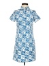 Cider 100% Polyester Print Blue Casual Dress Size S - photo 1
