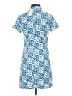 Cider 100% Polyester Print Blue Casual Dress Size S - photo 2