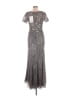 Mac Duggal 100% Polyester Silver Cocktail Dress Size 6 - photo 2