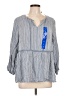 Fever 100% Rayon Gray 3/4 Sleeve Blouse Size L - photo 1