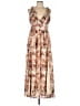 Forever 21 100% Polyester Tropical Tan Cocktail Dress Size L - photo 1