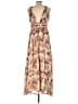 Forever 21 100% Polyester Tropical Tan Cocktail Dress Size L - photo 2
