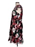 Donna Morgan 100% Polyester Floral Black Cocktail Dress Size 12 - photo 5