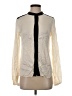 Theory 100% Silk Ivory Long Sleeve Silk Top Size S - photo 1