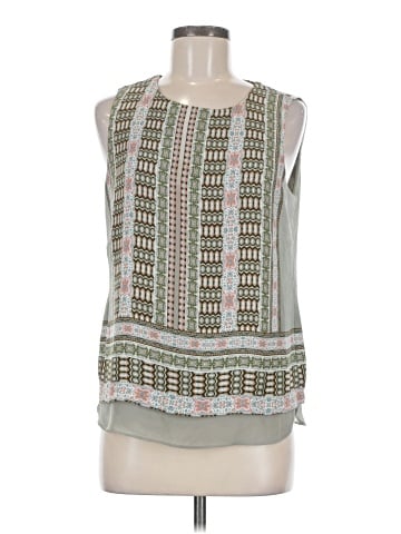 Rose + Olive Sleeveless Blouse (view 1)