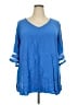 Ekouaer 100% Rayon Blue 3/4 Sleeve Blouse Size XXL - photo 1