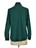 Ann Taylor 100% Polyester Green Long Sleeve Blouse Size L (petite) - photo 2