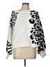 Vince Camuto Animal Print White Pullover Sweater Size L - photo 1