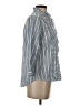 Sundance 100% Cotton Chevron-herringbone Blue 3/4 Sleeve Button-Down Shirt Size XS - photo 4