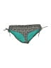 Title Nine Chevron-herringbone Teal Swimsuit Bottoms Size L - photo 1