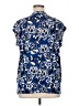 George Blue Short Sleeve Blouse Size 1X - photo 2