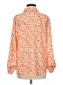 Chico's 100% Polyester Animal Print Orange Long Sleeve Blouse Size Med (1) - photo 2
