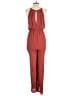 Lush 100% Polyester Solid Red Jumpsuit Size S - photo 2