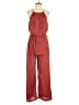 Lush 100% Polyester Solid Red Jumpsuit Size S - photo 1
