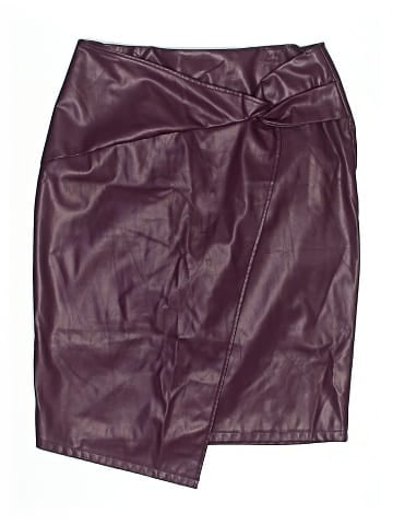 Kate Kasin Faux Leather Skirt (view 1)