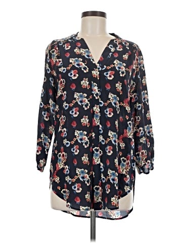 Amour Vert 3/4 Sleeve Silk Top (view 1)