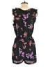 Express 100% Polyester Floral Black Romper Size 6 - photo 2