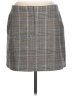 Theory Plaid Gray Wool Skirt Size 10 - photo 1