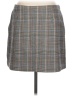 Theory Plaid Gray Wool Skirt Size 10 - photo 2