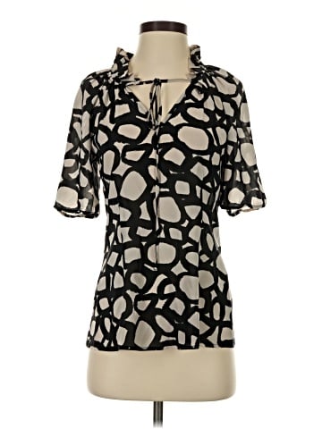 Mia Via Short Sleeve Silk Top (view 1)