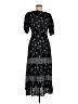 Rouge 100% Polyester Paisley Black Casual Dress Size L - photo 1