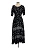 Rouge 100% Polyester Paisley Black Casual Dress Size L - photo 2