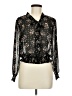 Sweet Rain 100% Polyester Black Long Sleeve Blouse Size M - photo 1