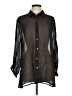 Chico's Design Animal Print Black Long Sleeve Blouse Size Med (1) - photo 1