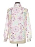 Unbranded 100% Polyester Floral Pink Long Sleeve Blouse Size M - photo 2