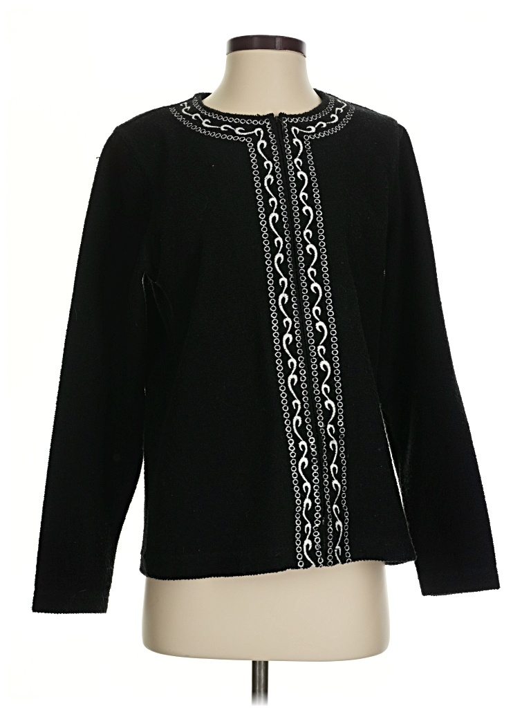 Pre-owned Cathy Daniels Cardigan Sweater In Black
