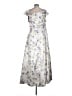Assorted Brands Floral Silver White Casual Dress Size 12 - photo 2