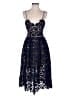 Self-Portrait 100% Polyester Blue Cocktail Dress Size 6 - photo 1