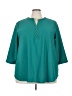 Croft & Barrow Teal 3/4 Sleeve Blouse Size 3X - photo 1