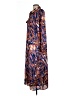 Jodifl 100% Polyester Paisley Blue Casual Dress Size L - photo 5