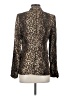 Zara 100% Polyester Animal Print Gold Blazer Size XS - photo 2