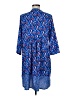 Anna Kay 100% Polyester Paisley Blue Casual Dress Size M - photo 2
