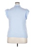 Nine West 100% Polyester Blue Short Sleeve Blouse Size XXL - photo 2